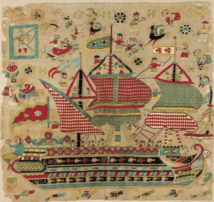 Embroidered Bridal Cushion by Unbekannt Unbekannt